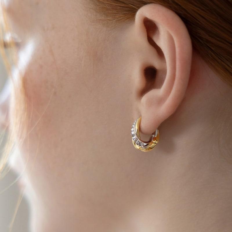 TATIANA Glimmer Twist Hoop Earrings EC3241