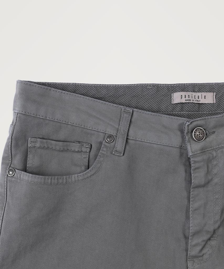 PANICALE Slim Fit Twill Chino Pants [Gray]