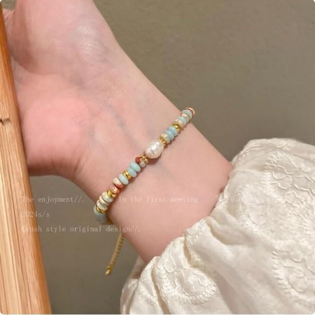 Pinkdudu Dopamine Bracelet Dainty Stacking Beaded Bracelet for Women Minimalist Jewelry PD2398
