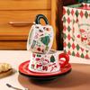 2025 New Ceramic Holiday Mugs Covered and Spattered Ideal for Christmas Gifts and Birthday Presents Coffee Cups Set