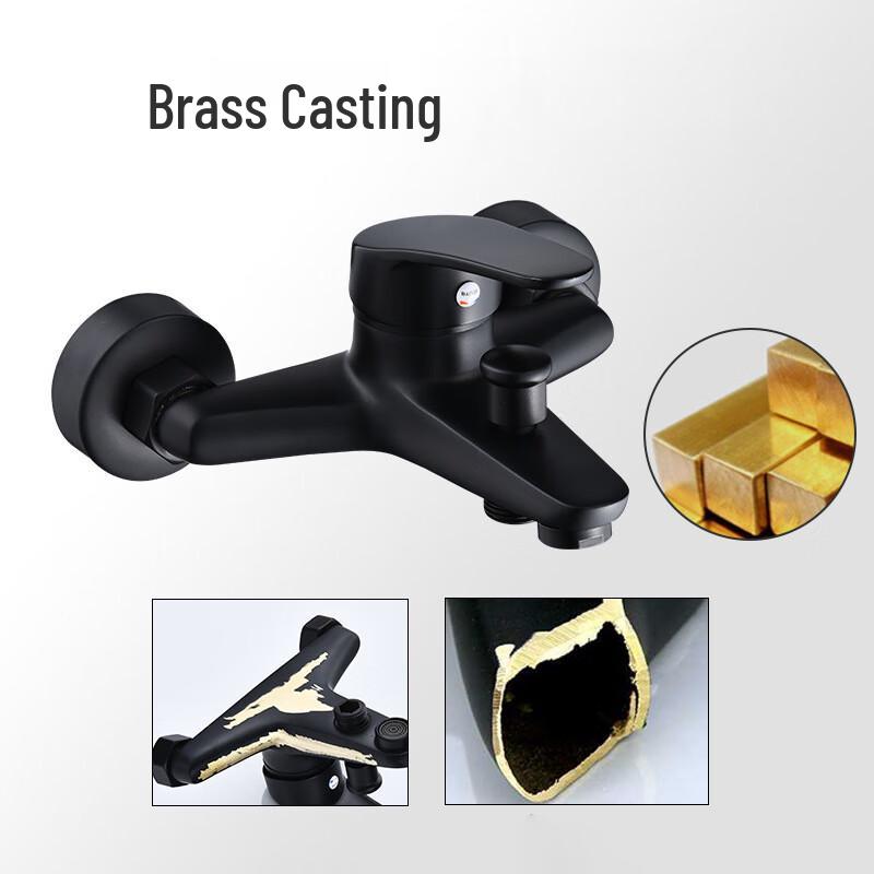 VEMUSE JDF-CW-181 Black Copper 3-Way Mixer Faucet Set