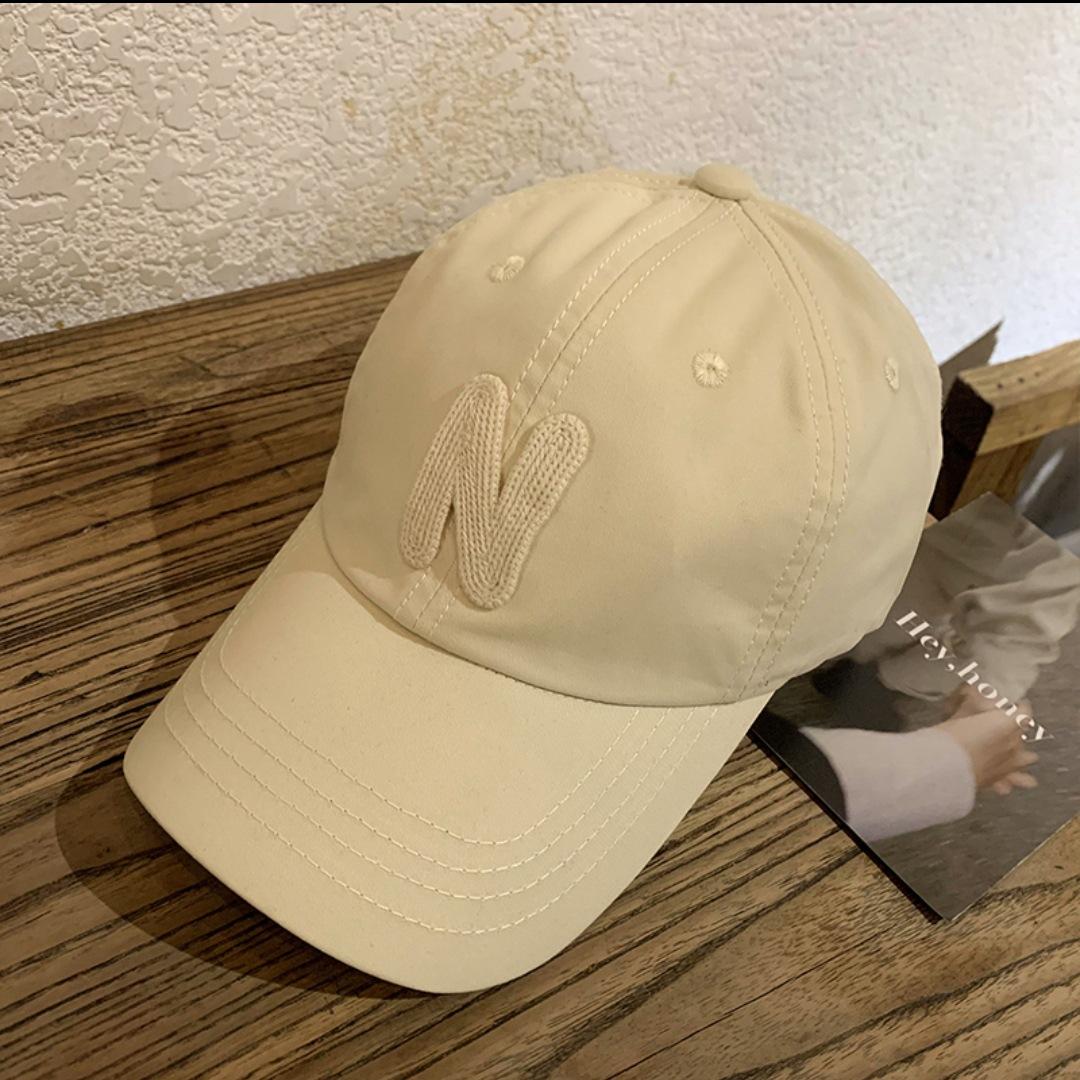 

Hat female spring summer sunshade sun protection big head circumference sports cap red face small baseball cap in Adjustable абрикосовий