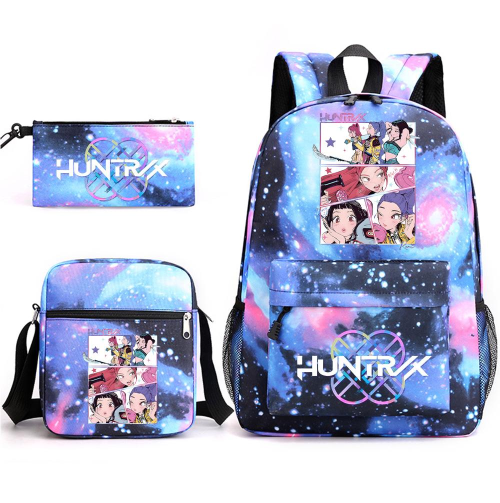 3-teiliges/Set Anime-bedruckter Rucksack mit Umhängetasche und Federmäppchen für Teenager-Schüler Jungen Mädchen Schultasche Große Kapazität Buchrucksack Kindergeschenk Rucksack