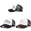 Classic American Vintage Embroidered Mesh Hat With Sun Protection For Men Women