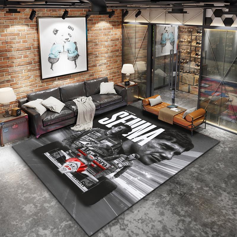Ayrton Senna Carpet Rug for Living Room Bedroom Home Sofa Decoration,Kids play Nonslip Floor Mat