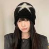 Fashion Star Patterned Beanie Cap Edge Curl Soft Brimless Skull Cap Ear Protection Elastic Slouchy Hat