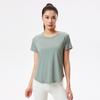 Womens Quick-Dry Short Sleeve Yoga Top Running Gym Workout Sportswear