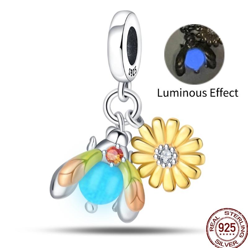 Original Copper Gold Series Charms Bead Sunflower Dogs Leopard Firefly Pendants Fit Bracelet Jewelry Gift Marking