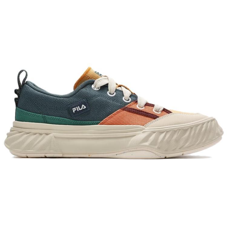 Fila Fosso Comfortable Casual Low-Top Canvas Shoes Men Sneakers Beige Orange F12M432308FBA
