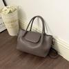 Large Capacity Vintage Casual Shoulder Bag With Texture Simple Fashionable Tote Daily Use