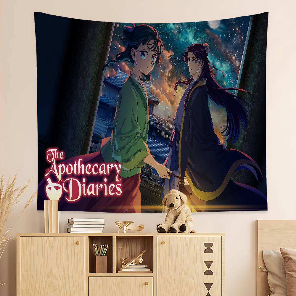 Anime The Apothecary Diaries Tapestry Art Printing Japanese Wall Tapestry Anime Wall Hanging Home Decor