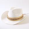 Popolare cappello da cowboy western classico europeo e americano intrecciato in paglia per uomo e donna moda outdoor stile OL cappello a cilindro intrecciato