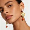 Painting Enamel Flower Dangle Earrings Creative Bohemian Dangle Earring  Party
