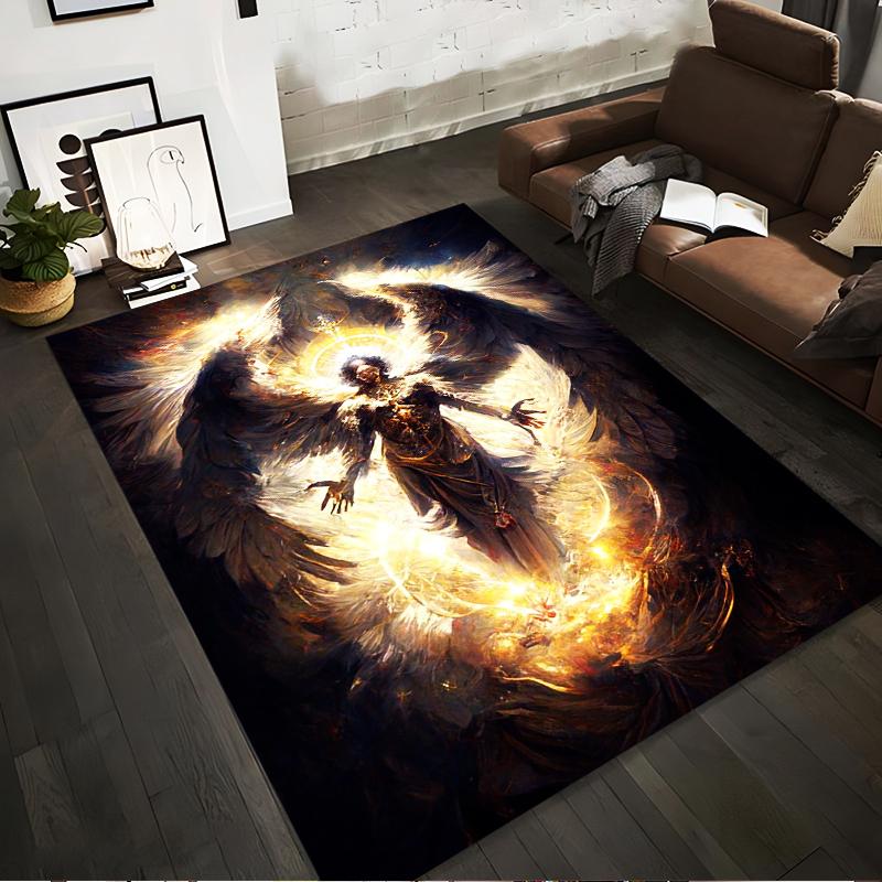 Heavenly Angelic Figure Rug Non-slip rug suitable for living room and bedroom sofas