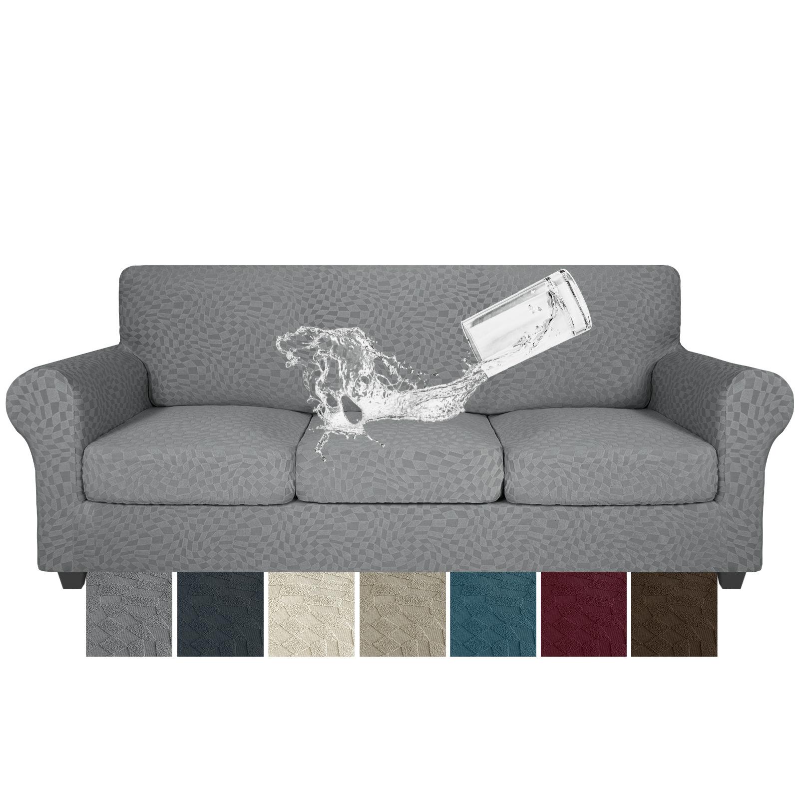 

Эластичный чехол для дивана с наволочками, моющаяся жаккардовая ткань из спандекса, эластичная защита для мебели для домашних животных 1 Cushion Chair светло-серый