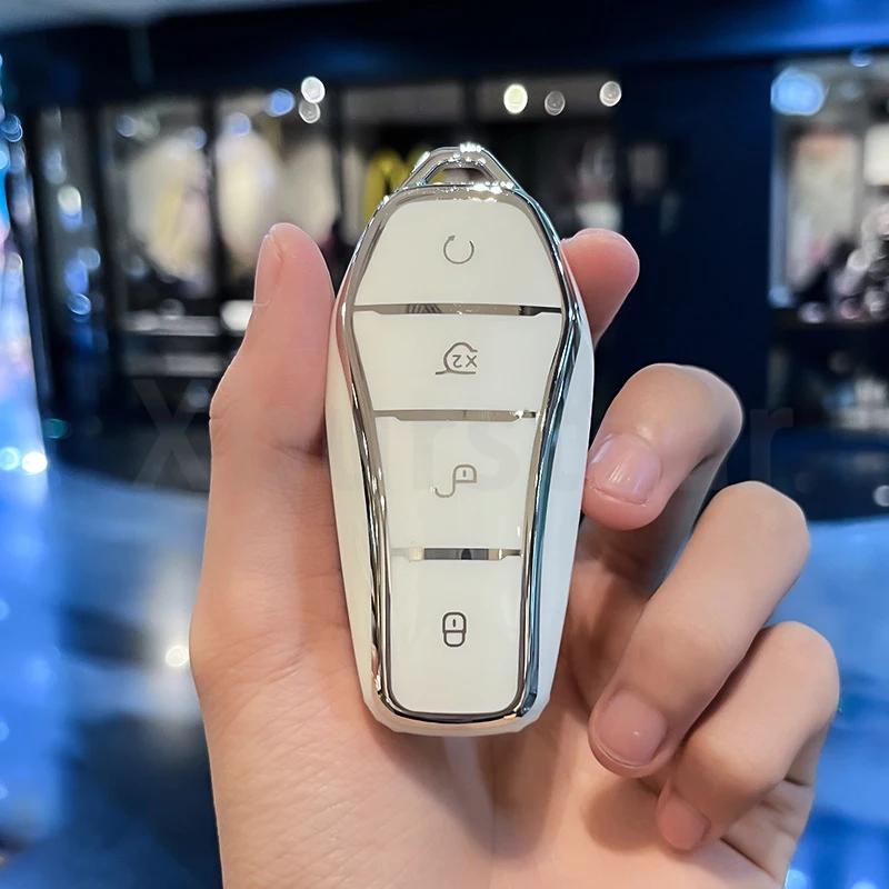 

Tpu Car Key Case Cover Protector Auto Shell Fob Holder For Byd Han Ev Tang Dm Qin Plus Song Pro Max Yuan Dolphin Buckle