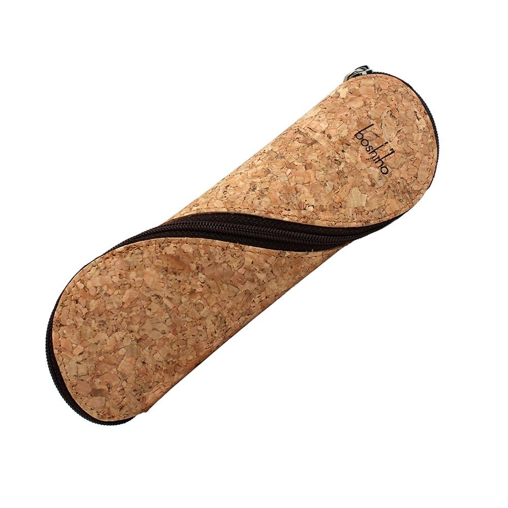 

Boshiho Cork Pencil Case with Eyeglass Case for Men and Cork Writing Instrument Gift S-Shaped Zipper, Adults, Women, Eco-Friendly Material, Storage,