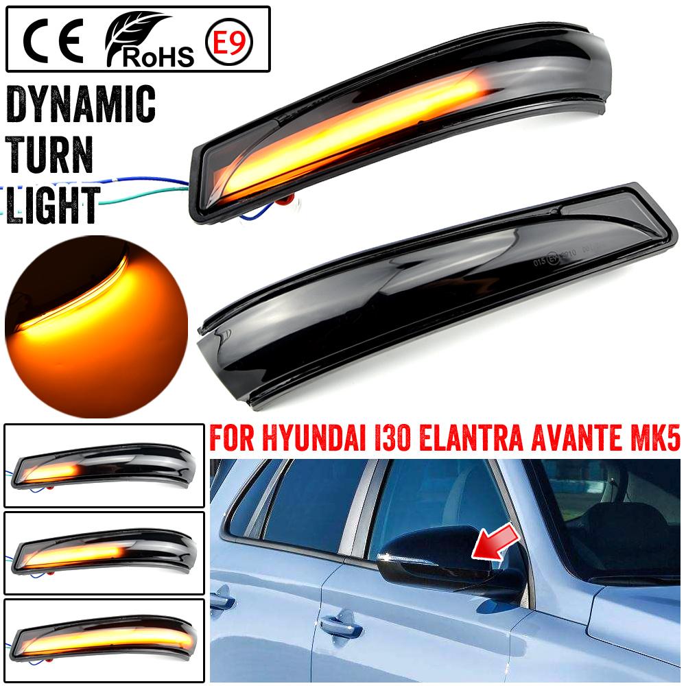 

Для Hyundai Elantra GT Avante MK5 MD UD 2011-2015 Veloster i30 GD светодиодный динамический индикатор бокового зеркала, мигалка, последовательная