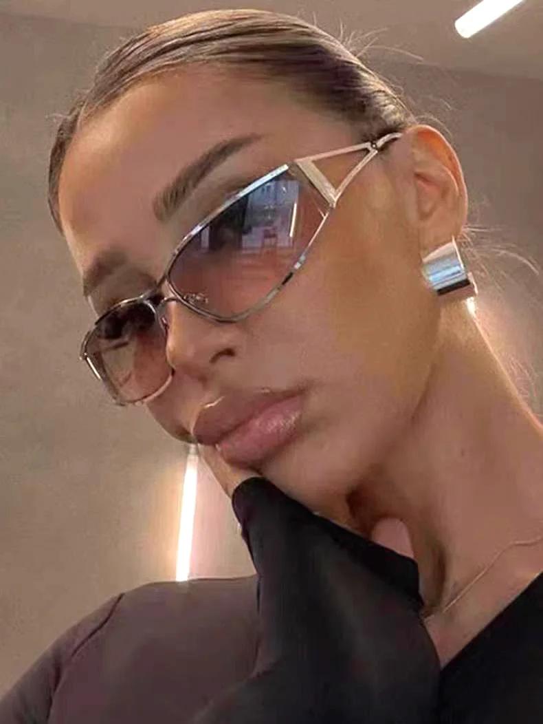 

Новые женские солнцезащитные очки в стиле панк для мужчин Y2K, спортивные дизайнерские солнцезащитные очки для вождения, винтажные очки для очков, женские очки для верховой езды