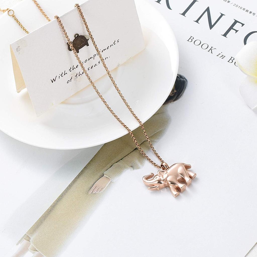 Elephant Pendant Cremation Pendant Small Urn Ashes Urn Necklace