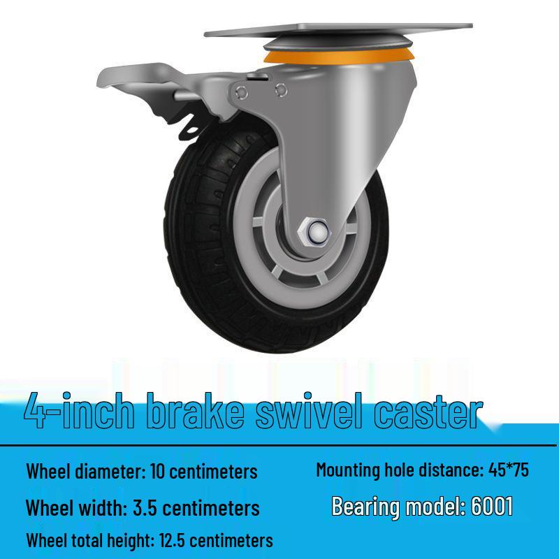 Těžká tichá otočná kolečka (2-8 palců) pro vozíky a malé ruční vozíky