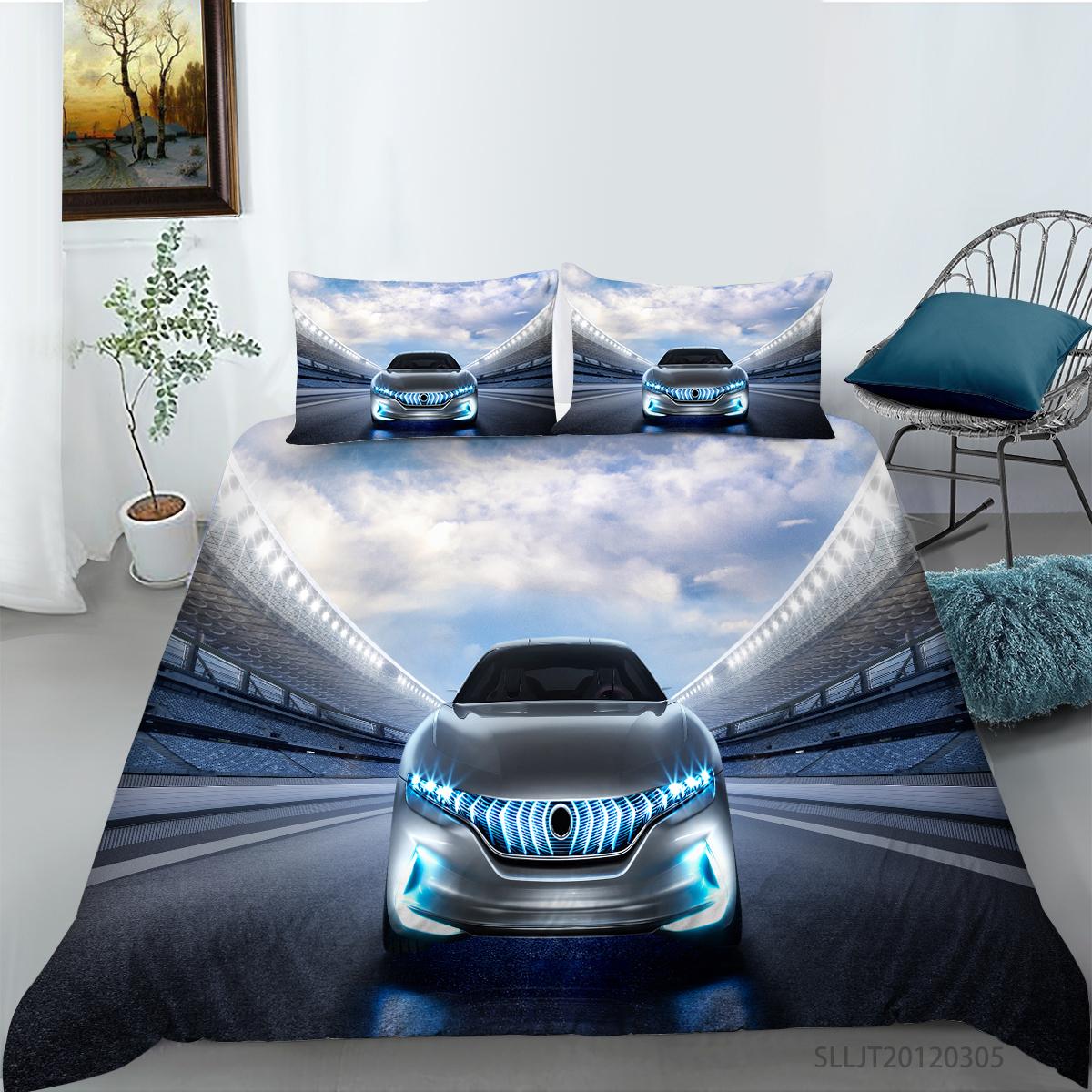 

Пододеяльник с 3D принтом Покрывала с автомобилями Постельный комплект из полиэстера Queen King Size Роскошный пододеяльник для мальчиков-подростков и мужчин EU Single 135x200cm