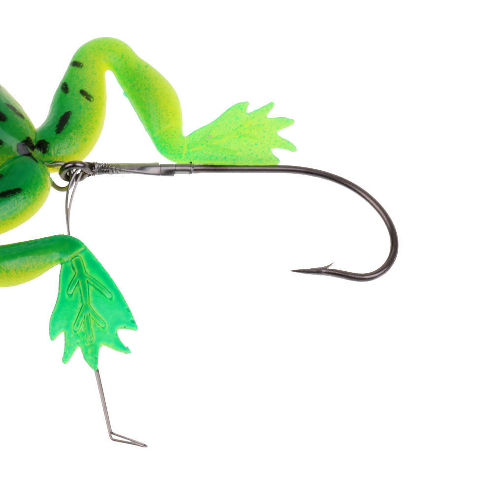 Buy Rubber Frog Soft Fishing Lures Bass Crank Bait Sinking Lure Deep Green at affordable prices