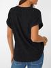 2026 Summer European & American Plus Size Women's V-neck Casual Brushed Solid Color T-shirt