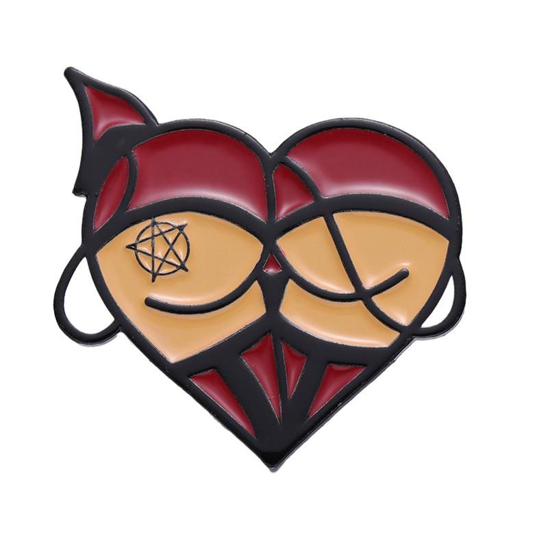 Adorable Heart Shaped Spider Monster Brooch Perfect For Festive Halloween Celebrations