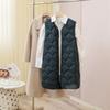 Light down vest women's medium and long V-neck autumn and winter vest light down liner winter thermal vest large size