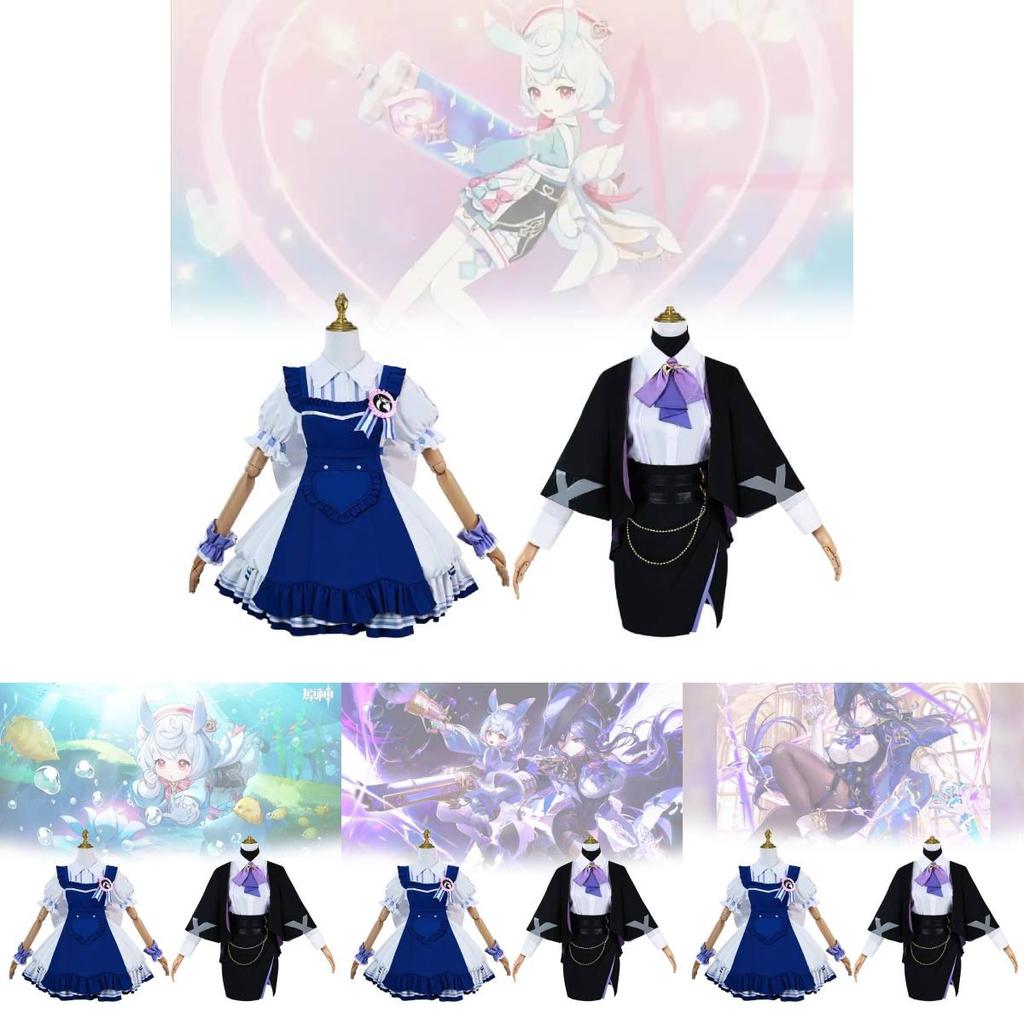 Genshin Impact Cosplay Outfit For Klee Featuring Cute And Vibrant Blue And Black Colors