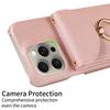 Litchi Texture Wallet Case for iPhone 16 Pro Max/15 Plus, Rugged Shockproof Cover with Card Holder & Ring Kickstand, Heavy Duty Protective Case