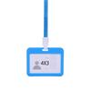 Card Protector 4 X 3 Inches With Lanyard Transverse Clear PP Plastic Card Holder