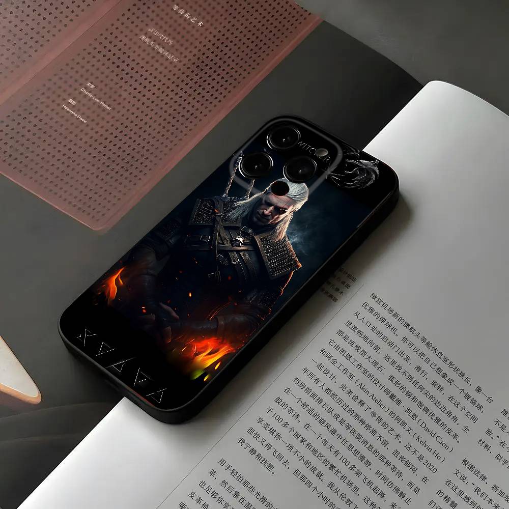 Game The R-Witcher Phone Case For Iphone 16 15 11 13 14 Pro Max 7 8 Plus X Xr Xs Max 12mini Black Shell Cover Case