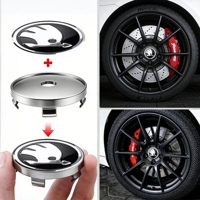 For 4pcs 60mm Car Wheel Center Cover Hub Cap Auto Decoration Accessories VRS Octavia 1 2 3 A7 A5 Fabia Rapid Superb Yeti