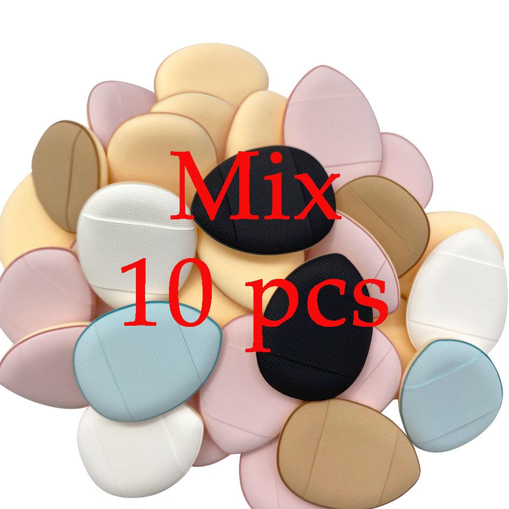 

10 шт. Мини-пуховка для нанесения тональной основы, пудры, спонж для макияжа, консилер для лица, кремовая смесь, косметические аксессуары, инструменты для макияжа