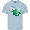 Curled Djibouti Flag Djiboutians Day Football Kids T-Shirt Childrens