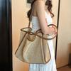 New ArrivalS Open Run Women S Large Size Rattan Shoulder Bag