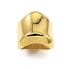 Stainless Steel Punk Big Wide Heavy Rings for Women Curved Chunky Finger Rings Shiny Mirror Polish High Quality Hip Hop Jewelry