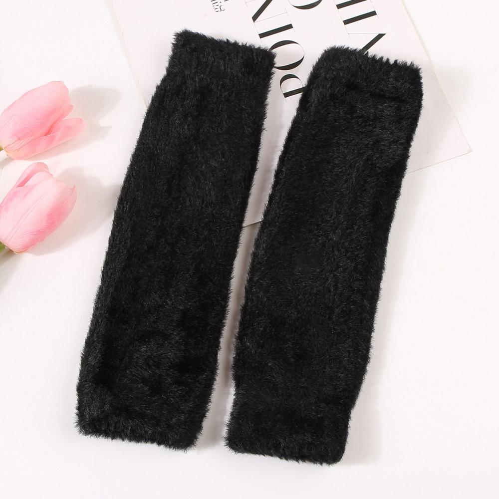 

Half Finger Arm Warm Gloves Arm Warmers Elbow Mittens Goth Knitted Fingerless Gloves Outdoor чорний