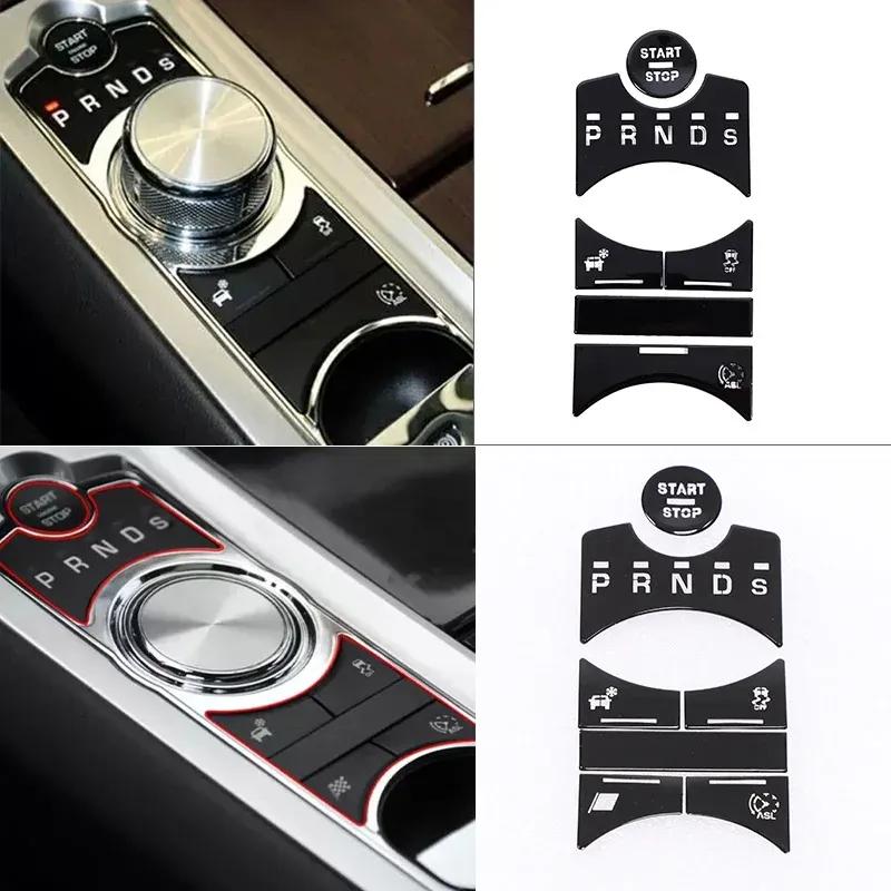 For Jaguar XF XJ 2010- aluminum alloy Black Button Stickers Car Accessories Interior AC Gear Switch Repair Decals