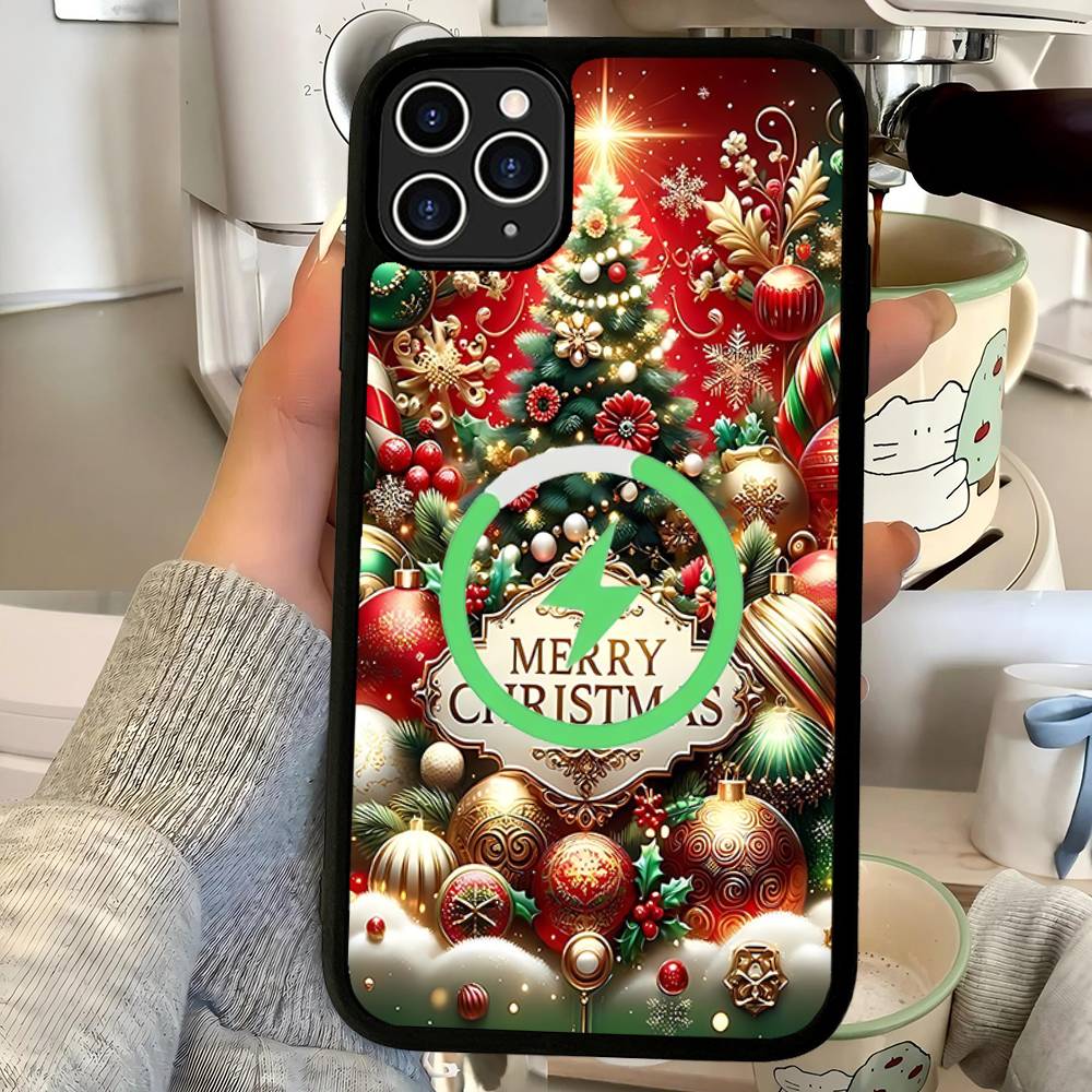 Merry Christmas For Magsafe Magnetic Phone Case For IPhone 17 16 Pro Max 15 Plus 14 13 12 11 Cover