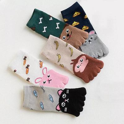 1 paar Neue Tier Cartoon Fünf Finger Socke Gestrickte Zehensocken Kleinkind Kinder Baby Mädchen Jungen Winter Baumwollsocken Niedlichen Socken 4-12T