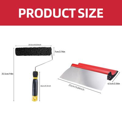 Uprgades Plaster Application Roller with Handle Efficient Plaster Spreading Roller Steel for Smooth Putty Distribution