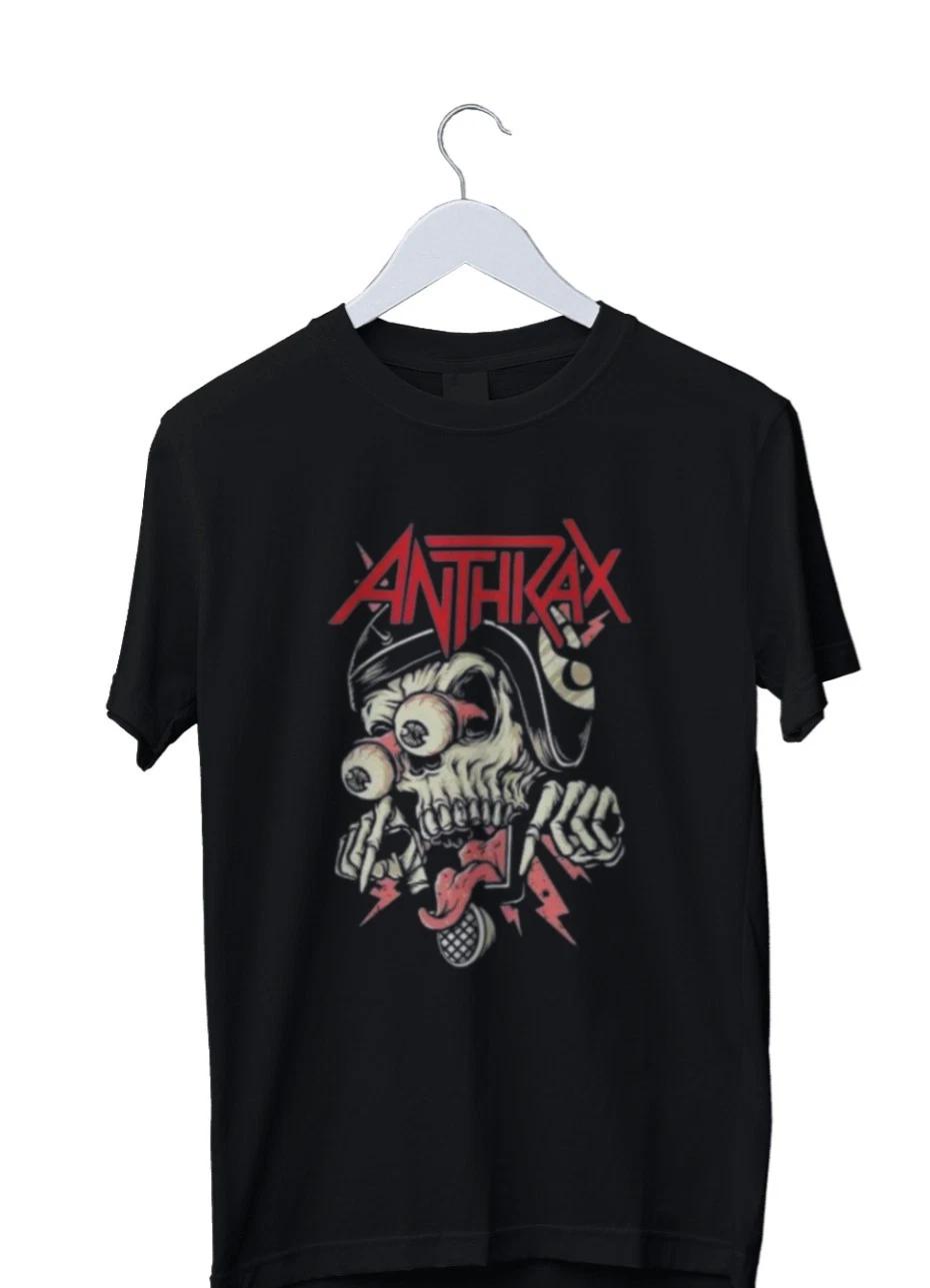 Unisex Adult Casual Graphic Anthrax Rare Design Graphic Print T-Shi... S