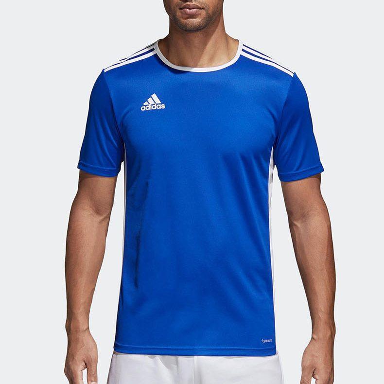 Adidas T Shirts Men's Blue Crew Neck Moderate Straight Fit CF1037