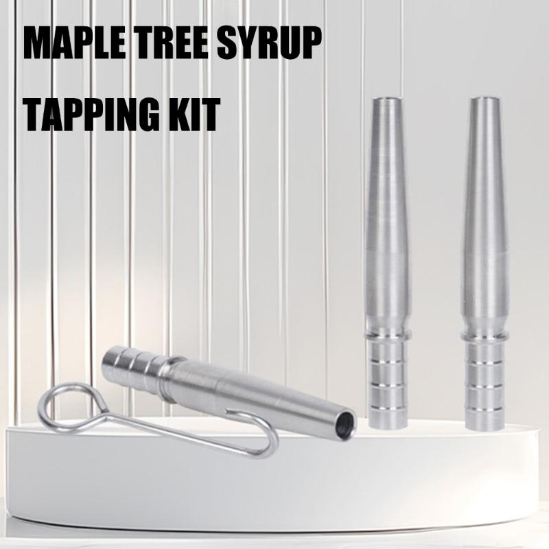 Maple Tree Kit Stainless Steel Manual Sap Collection Tool with Hook Accessories, for Syrup Making Prepare and Easy Cleaning up
