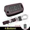 Leather Car Key Case For Chevrolet Camaro Cruze Malibu Impala Equinox Sonic Spark 2 3 4 5 Buttons Folding Remote Protector Cover