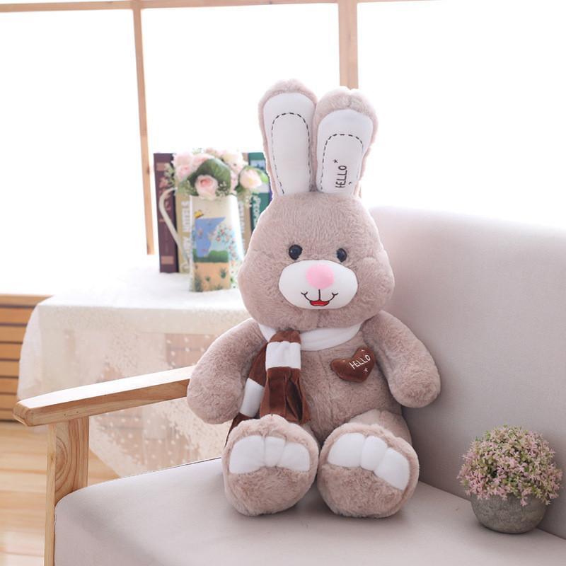 Rabbit Toys Plush Scarf Love Cartoon Animals Fill Doll Xmas Gift Stuffed Garnish