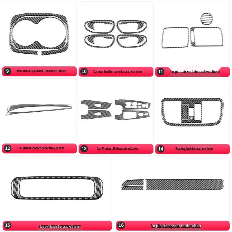 Honda Civic 2006-2011 Kohlefaser Schaltpanel Aufkleber
